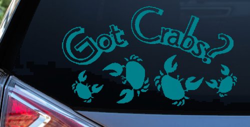 Got Crabs Car or Truck Window Decal Sticker (Turquoise Blue)
