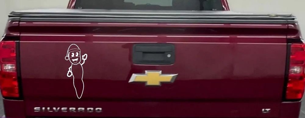 Mr. Hanky Car or Truck Window Decal Sticker (White)