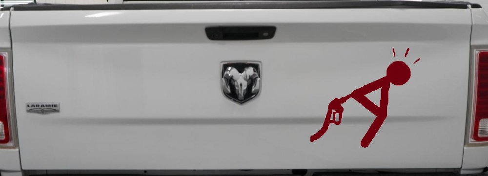 Funny High Gas Prices Car Truck Window Decal Sticker Humor (Burgundy)