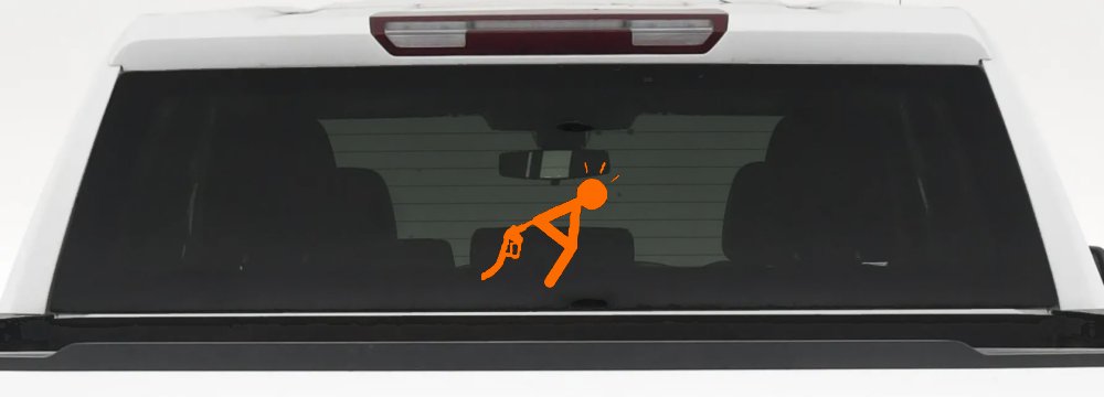 High Gas Prices Funny Car or Truck Window Decal Sticker (Orange)