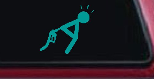 High Gas Prices Funny Car or Truck Window Decal Sticker (Turquoise)
