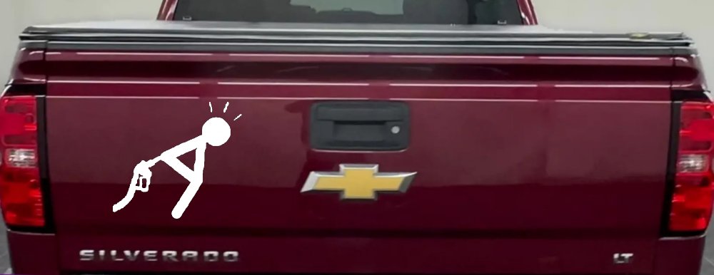 High Gas Prices Funny Car or Truck Window Decal Sticker (White)