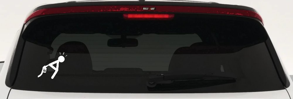 High Gas Prices Funny Car or Truck Window Decal Sticker (White)