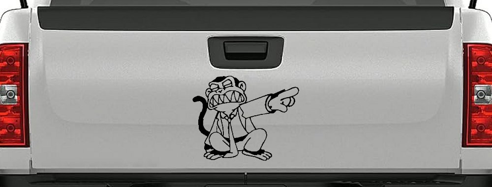 Evil Monkey Car or Truck Window Decal Sticker (Black)