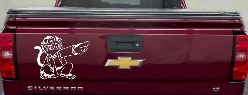 Evil Monkey Car or Truck Window Decal Sticker