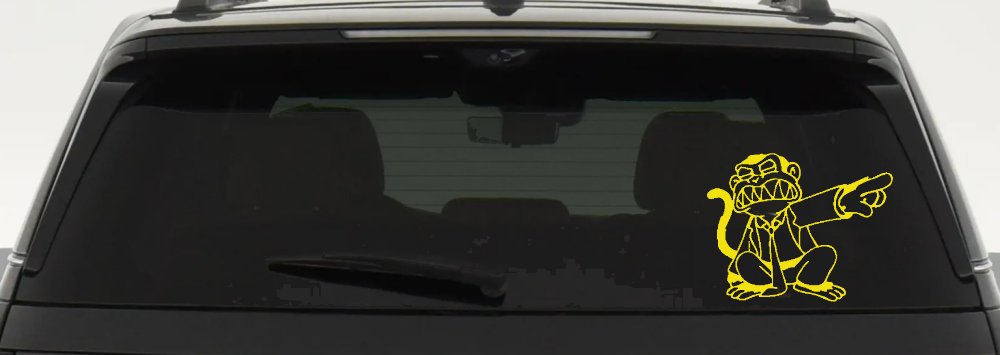 Evil Monkey Car or Truck Window Decal Sticker