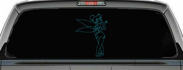 Tinkerbell Tinker Bell Blowing a Kiss Fairy Tale Cartoons Car or Truck Window Decal Sticker