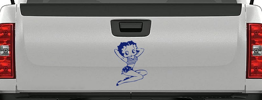Betty Boop Arms Up Cartoons Lady Biker Car or Truck Window Decal Sticker