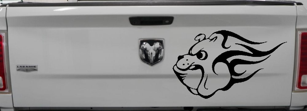 Tribal Bulldog Car or Truck Window Decal Sticker