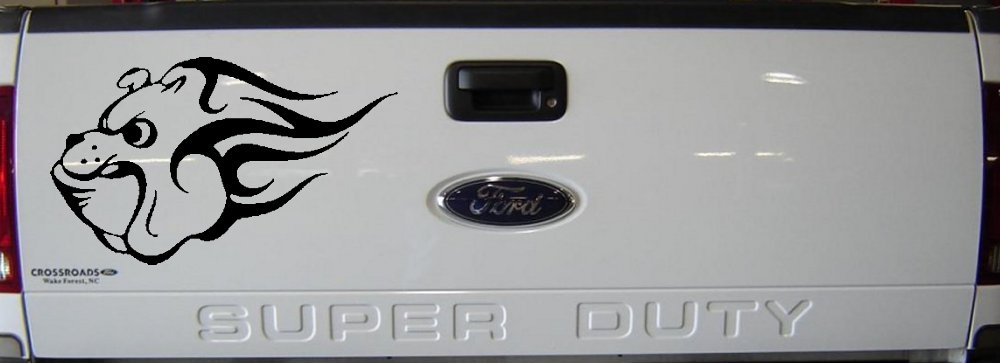 Tribal Bulldog Car or Truck Window Decal Sticker