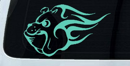 Tribal Bulldog Car or Truck Window Decal Sticker (Mint)