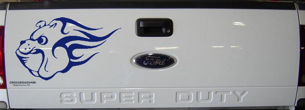 Tribal Bulldog Car or Truck Window Decal Sticker