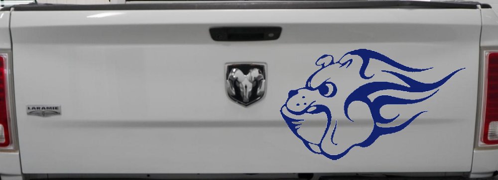 Tribal Bulldog Car or Truck Window Decal Sticker