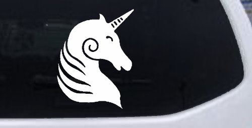Unicorn Car or Truck Window Decal Sticker (White)