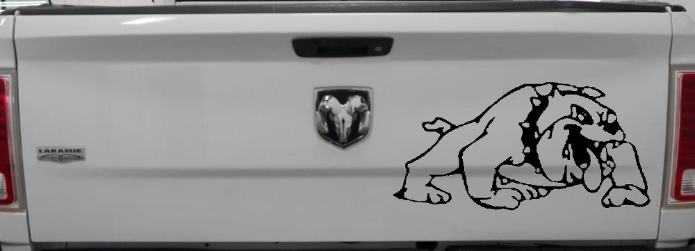 Bulldog Sports Car or Truck Window Decal Sticker (Black)