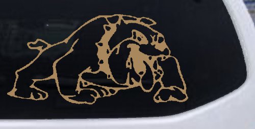 Bulldog Sports Car or Truck Window Decal Sticker (Light Brown)