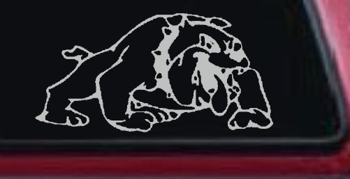 Bulldog Sports Car or Truck Window Decal Sticker (Light Gray)