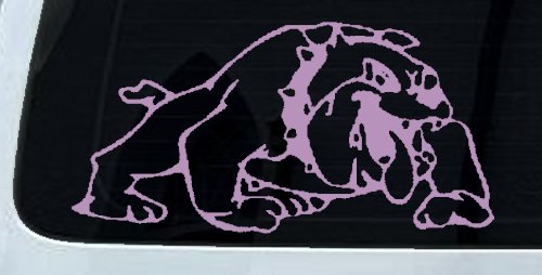 Bulldog Sports Car or Truck Window Decal Sticker (Lilac)