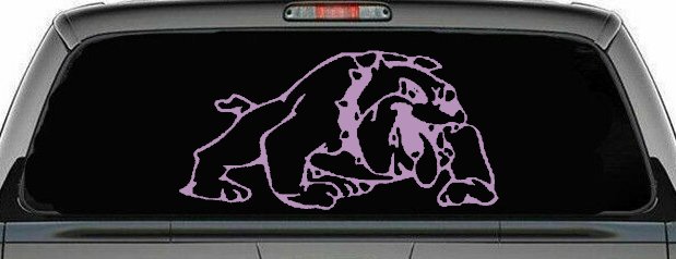 Bulldog Sports Car or Truck Window Decal Sticker (Lilac)