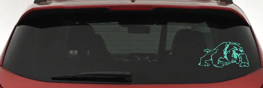 Bulldog Sports Car or Truck Window Decal Sticker (Mint)