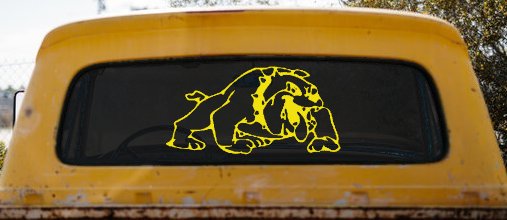 Bulldog Sports Car or Truck Window Decal Sticker
