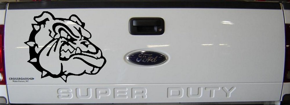 Bulldog Head Decal for Car Truck Window Vinyl Sticker Fun Decor (Black)