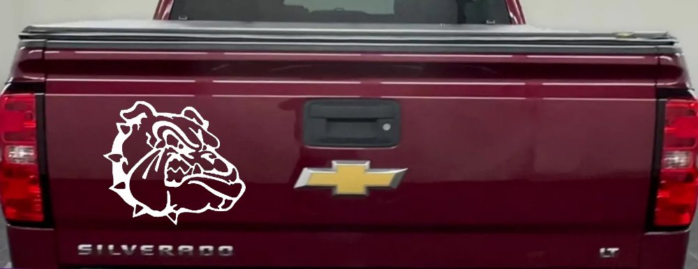 Bulldog Head Sports Car or Truck Window Decal Sticker
