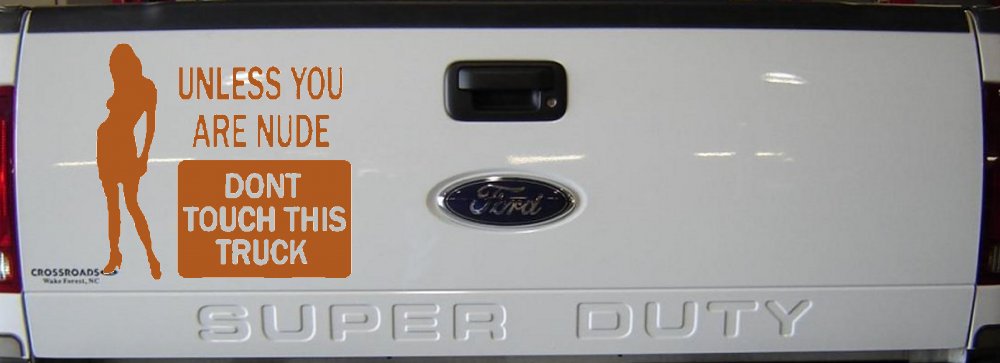 Unless You Are Don't Touch This Truck Funny Car or Truck Window Decal Sticker