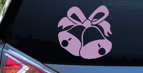 Christmas Bells Car or Truck Window Decal Sticker (Lilac)