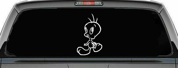 Tweety Bird Whistling Cartoons Car or Truck Window Decal Sticker