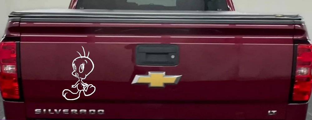 Tweety Bird Whistling Cartoons Car or Truck Window Decal Sticker