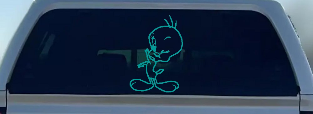 Tweety Bird Wink Cartoons Car or Truck Window Decal Sticker
