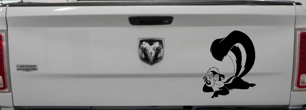 Pepe Le Pew Skunk Cartoons Car or Truck Window Decal Sticker (Black)