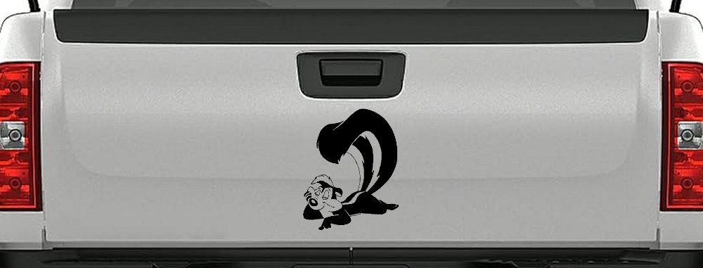 Pepe Le Pew Skunk Cartoons Car or Truck Window Decal Sticker (Black)