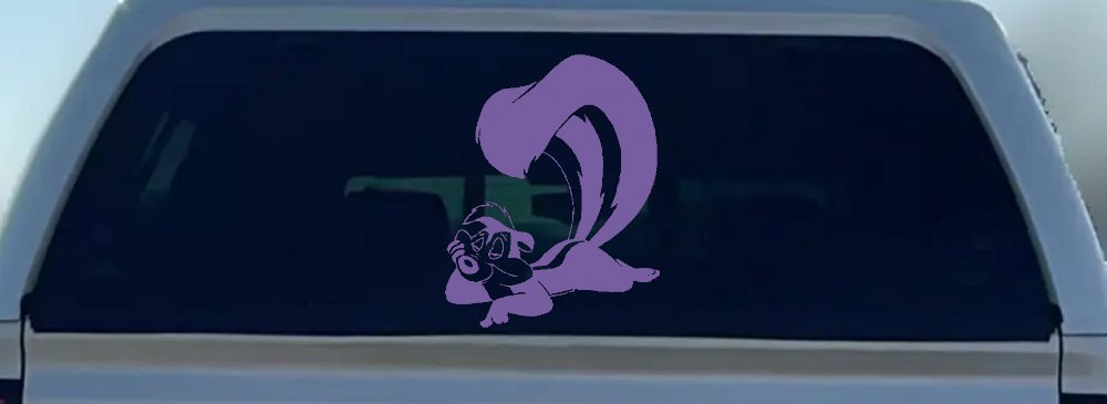 Pepe Le Pew Skunk Cartoons Car or Truck Window Decal Sticker (Purple)