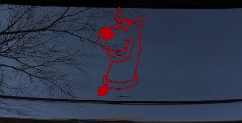 Scooby Doo Cartoons Car or Truck Window Decal Sticker (Red)