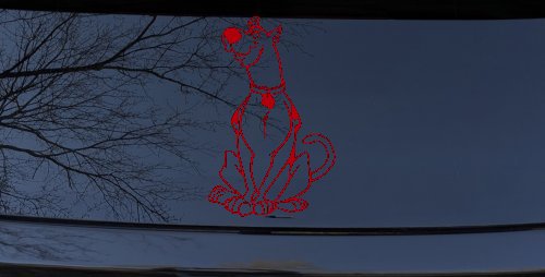 Scooby Doo Cartoons Car or Truck Window Decal Sticker (Red)