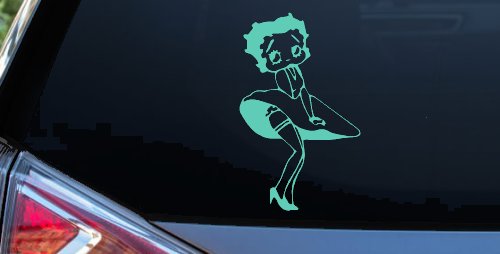 Betty Boop Skirt Lady Biker Cartoons Car or Truck Window Decal Sticker