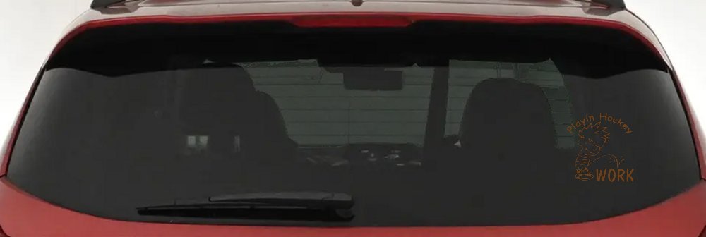 Playin Hockey Pee on work Funny Car or Truck Window Decal Sticker