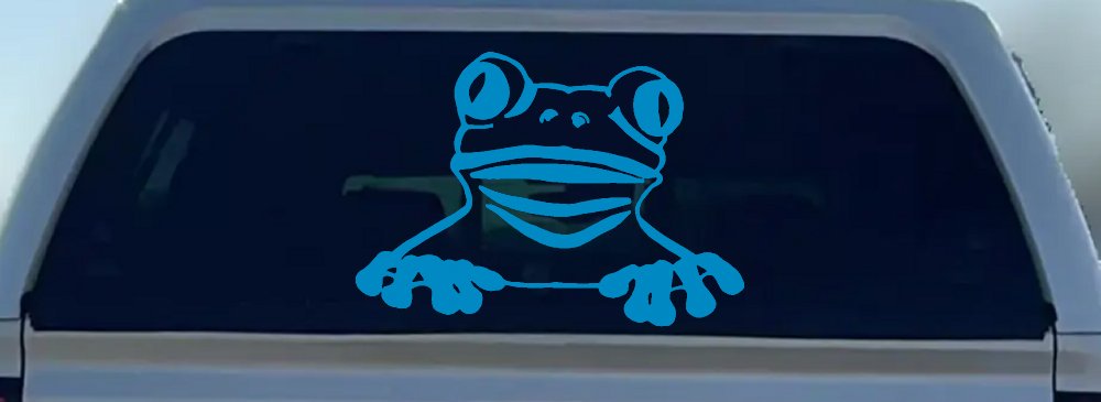 Tree Frog Car or Truck Window Decal Sticker (Blue)