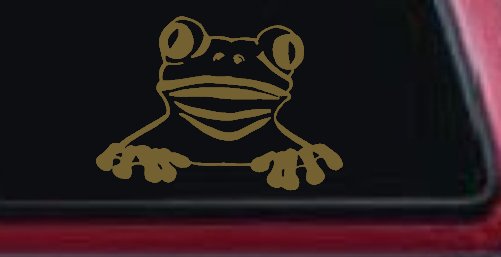 Tree Frog Car or Truck Window Decal Sticker (Gold)
