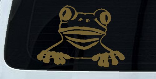 Tree Frog Car or Truck Window Decal Sticker (Gold)