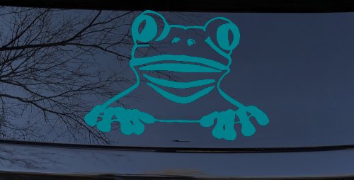 Tree Frog Car or Truck Window Decal Sticker (Turquoise Blue)