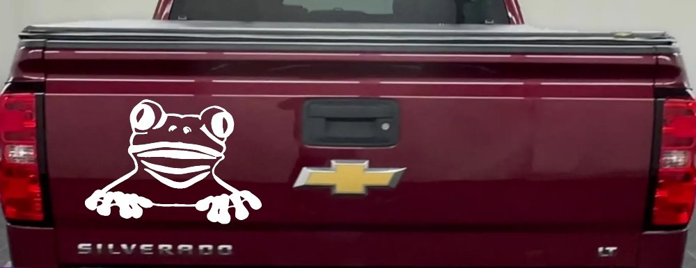 Tree Frog Car or Truck Window Decal Sticker (White)
