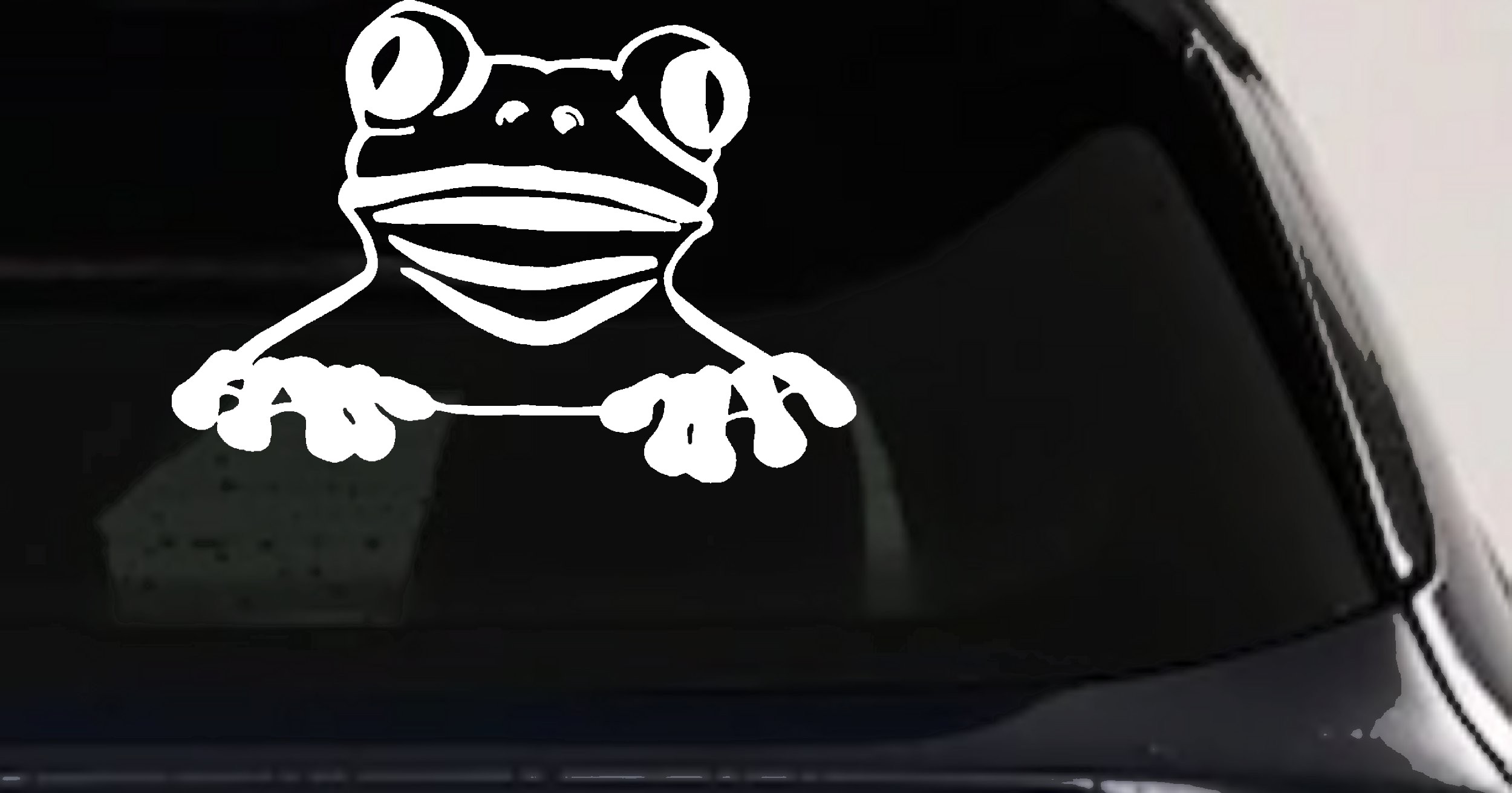 Tree Frog Car Decal | Truck Window Vinyl Sticker Fun (White)