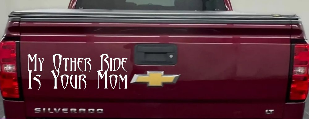 My Other Ride Is Your Mom Funny Car or Truck Window Decal Sticker