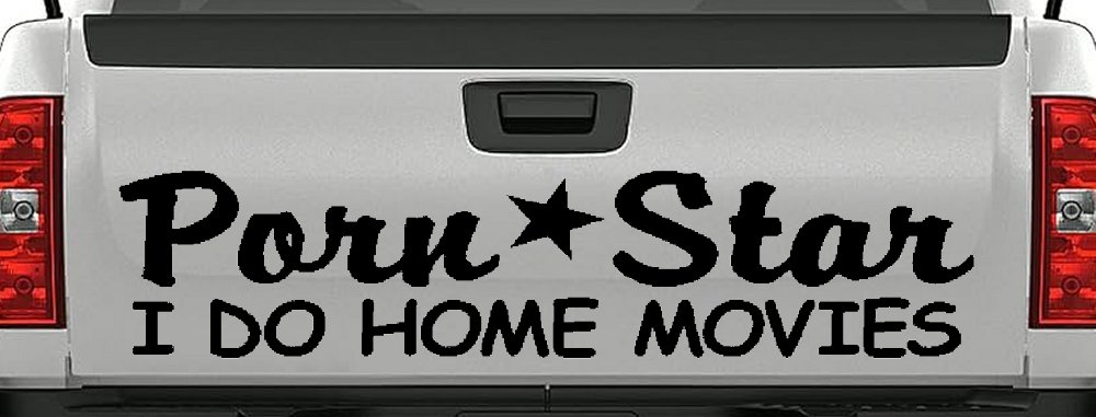 Porn Star I Do Home Movies Funny Car or Truck Window Decal Sticker (Black)