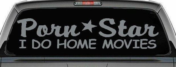 Porn Star I Do Home Movies Funny Car or Truck Window Decal Sticker (Telegrey)