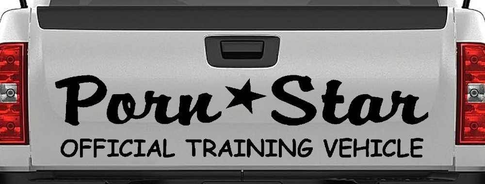 Porn Star Official Training Vehicle Funny Car or Truck Window Decal Sticker (Black)