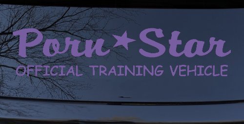 Porn Star Official Training Vehicle Funny Car or Truck Window Decal Sticker (Purple)